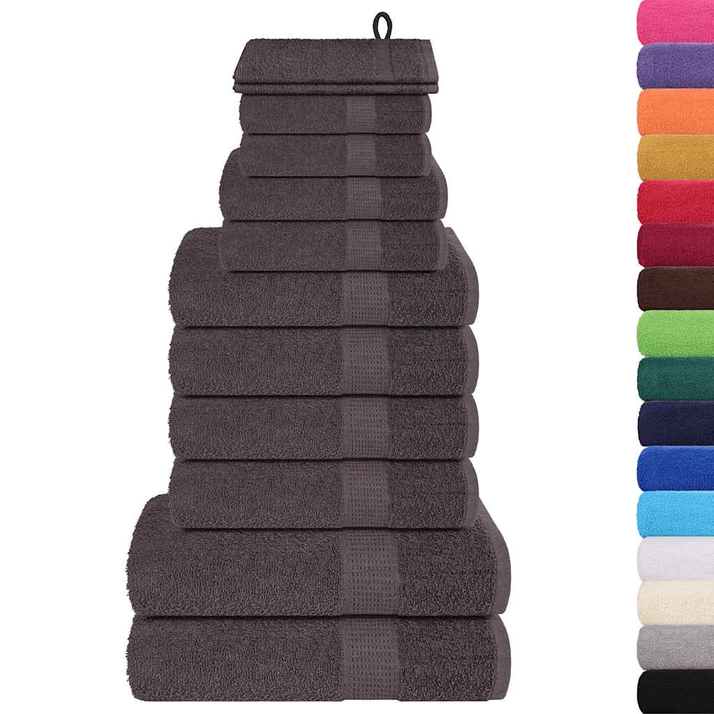 12 Piece Towel Set "FROGN" Anthracite 100% Cotton