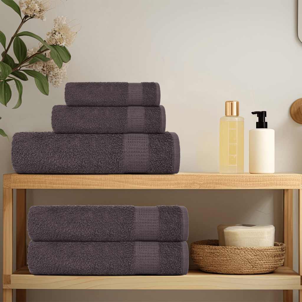 12 Piece Towel Set "FROGN" Anthracite 100% Cotton