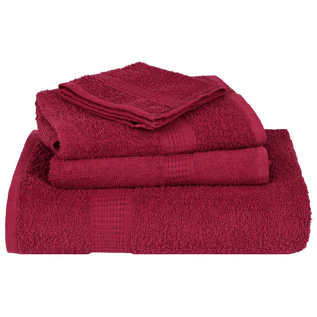 12 Piece Towel Set "FROGN" Bordeaux 100% Cotton