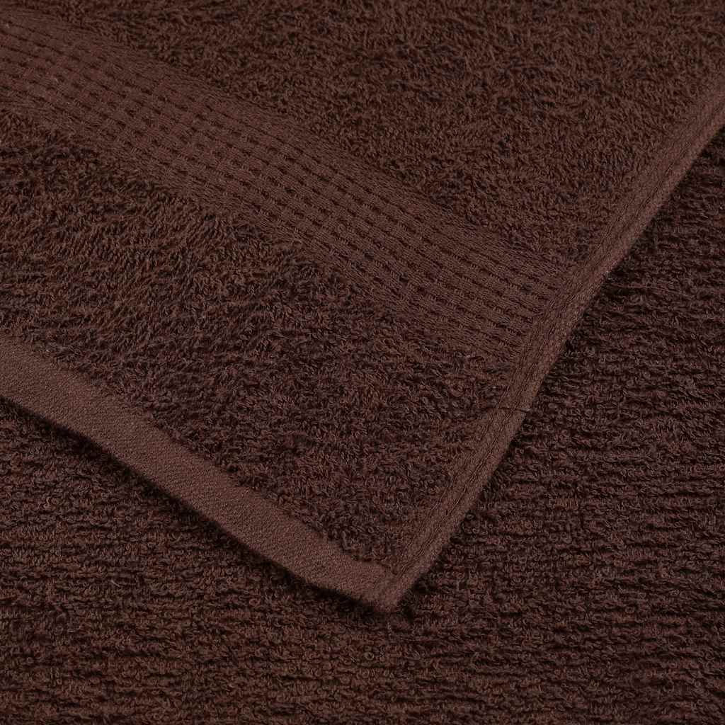 12 Piece Towel Set "FROGN" Brown 100% Cotton