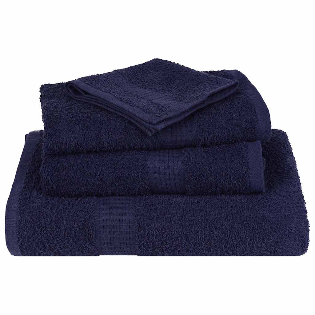 12 Piece Towel Set "FROGN" Navy Blue 100% Cotton