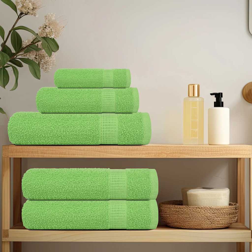 12 Piece Towel Set "FROGN" Apple Green 100% Cotton