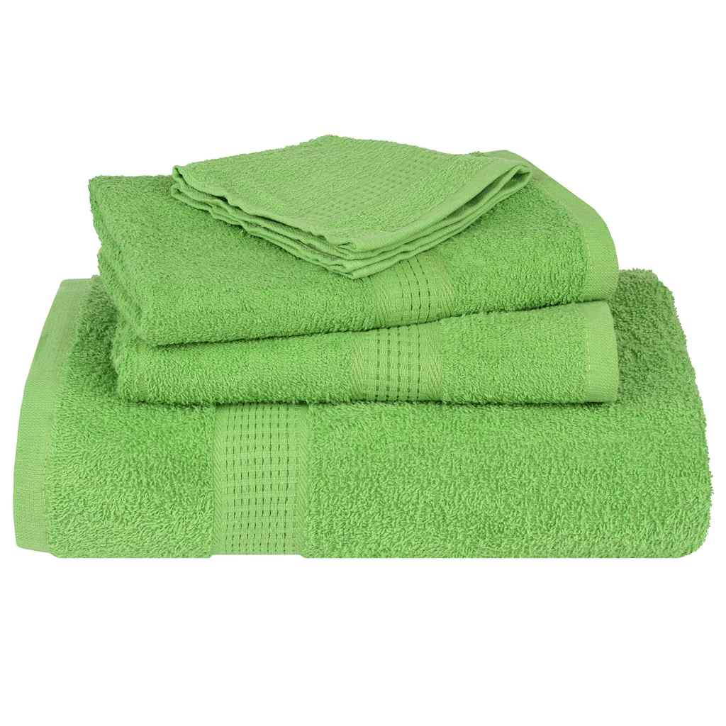 12 Piece Towel Set "FROGN" Apple Green 100% Cotton