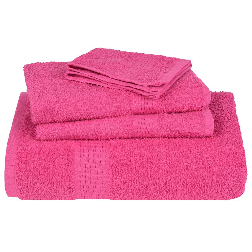 12 Piece Towel Set "FROGN" Pink 100% Cotton