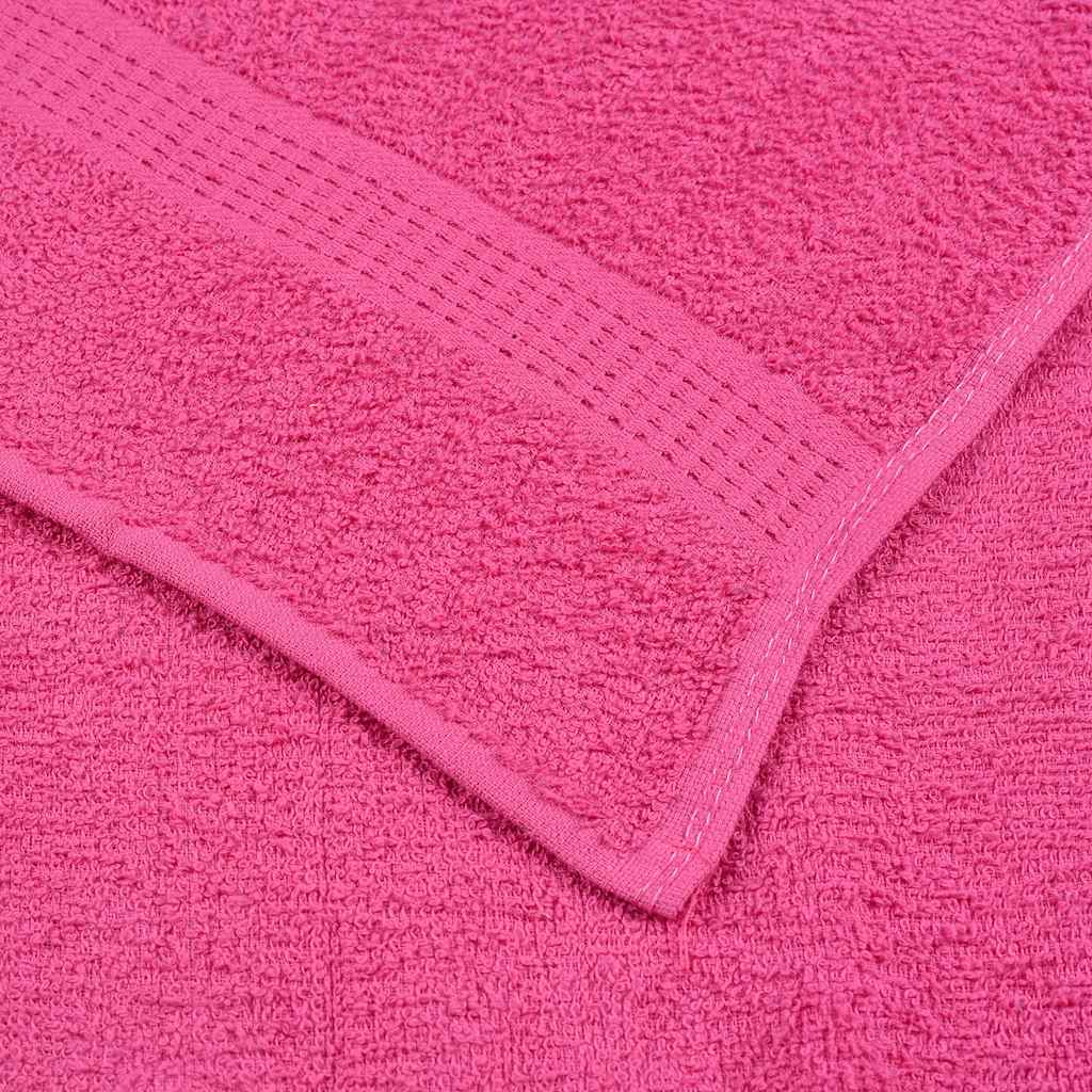 12 Piece Towel Set "FROGN" Pink 100% Cotton