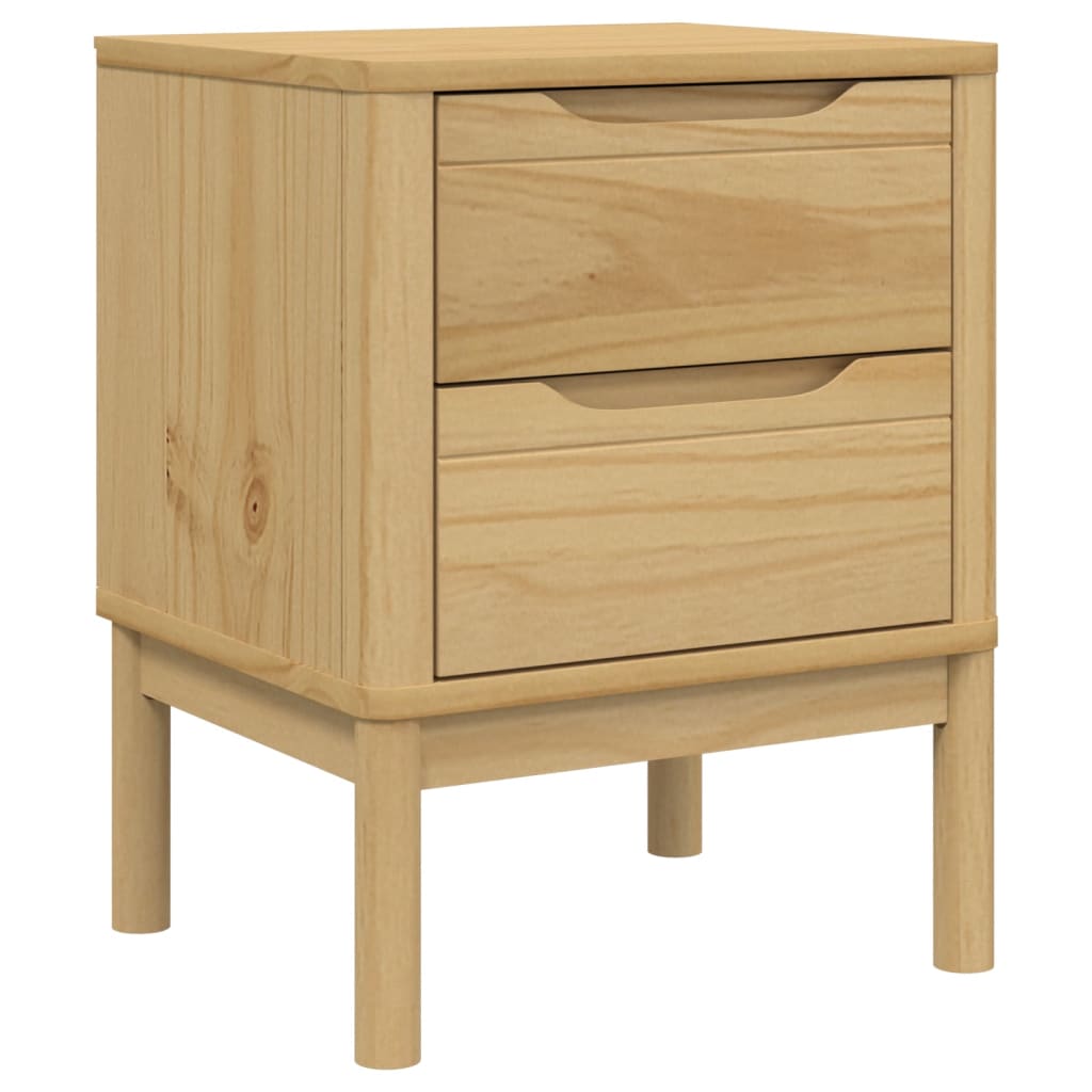 Bedside Cabinet FLORO Wax Brown 45x39x57 cm Solid Wood Pine