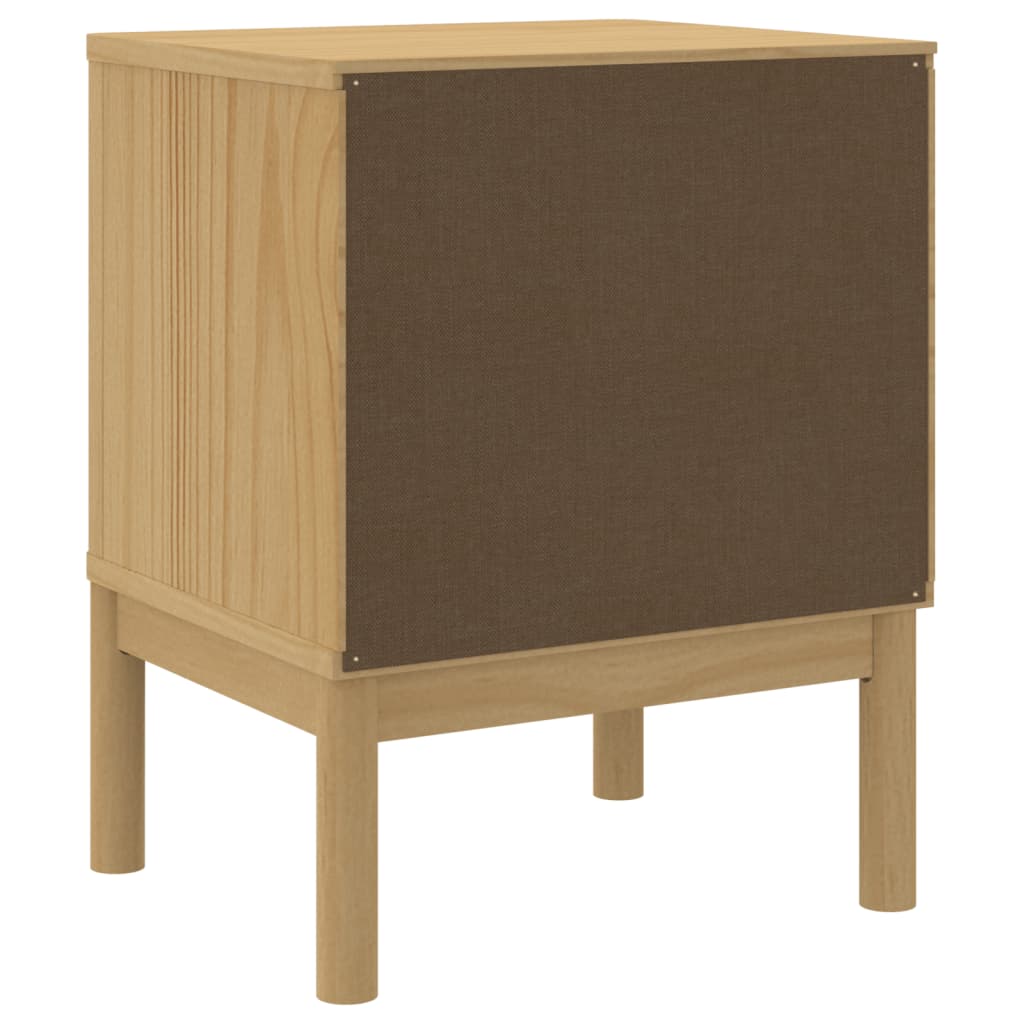 Bedside Cabinet FLORO Wax Brown 45x39x57 cm Solid Wood Pine