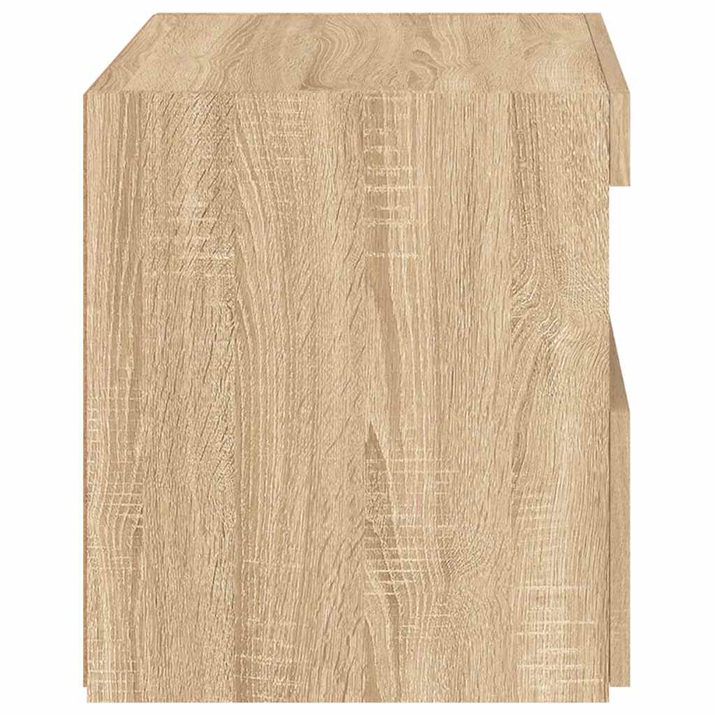 Bedside Cabinet with LED Lights Sonoma Oak 50x40x45 cm