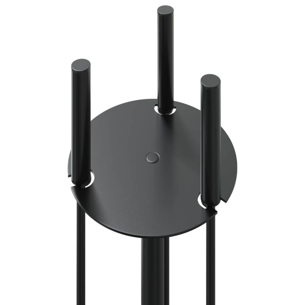 4 Piece Fireplace Tool Set 22x59 cm Steel