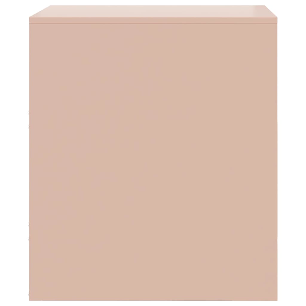 Bedside Cabinet Pink 34.5x39x44 cm Steel