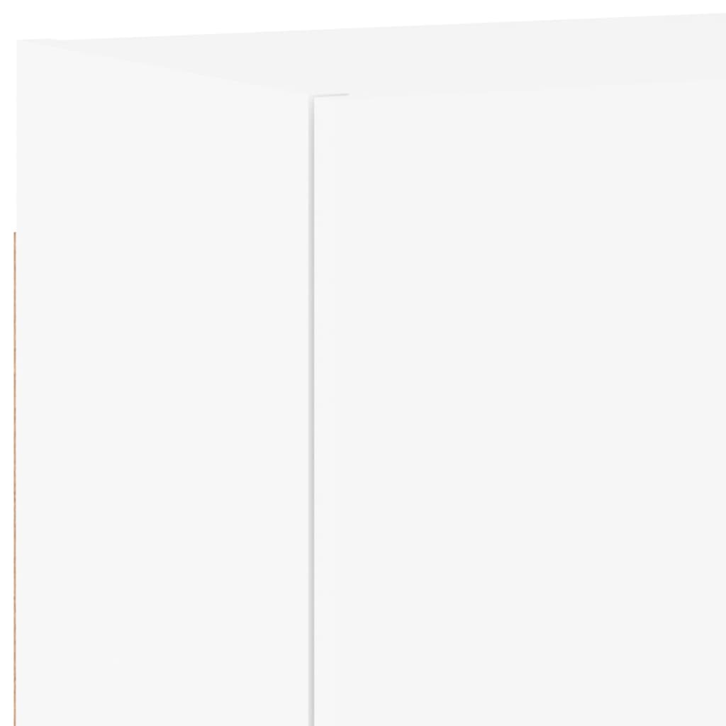 4 Piece TV Wall Units White Engineered Wood