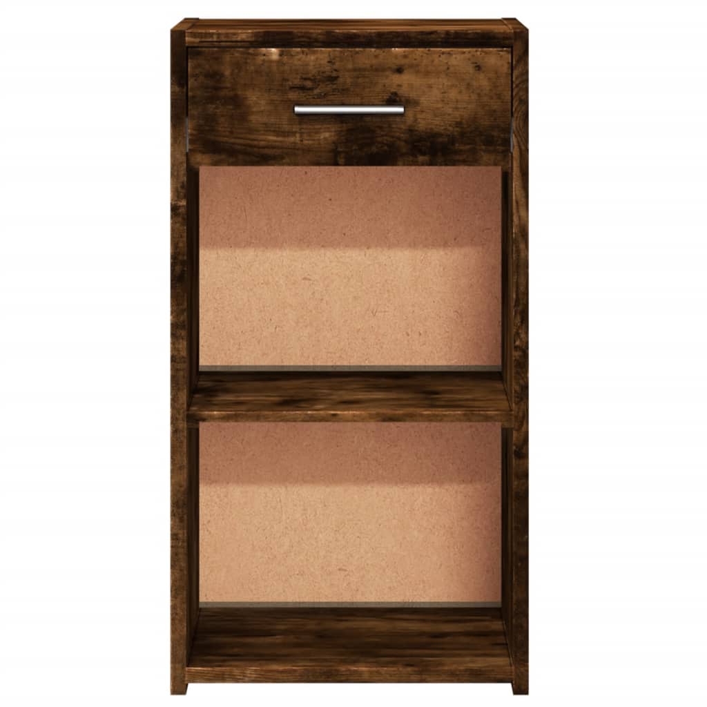 Bedside Cabinet Smoked Oak 35x34x65 cm Engineered Wood