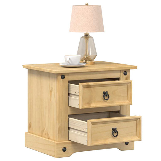Bedside Cabinet Corona 53x39x47 cm Solid Wood Pine