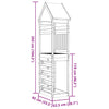 Play Tower with Rockwall 85x52.5x265 cm Impregnated Wood Pine