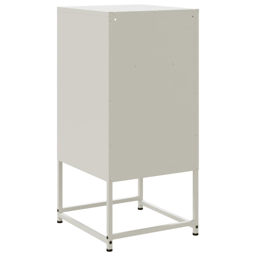 Bedside Cabinet White 36x39x78 cm Steel