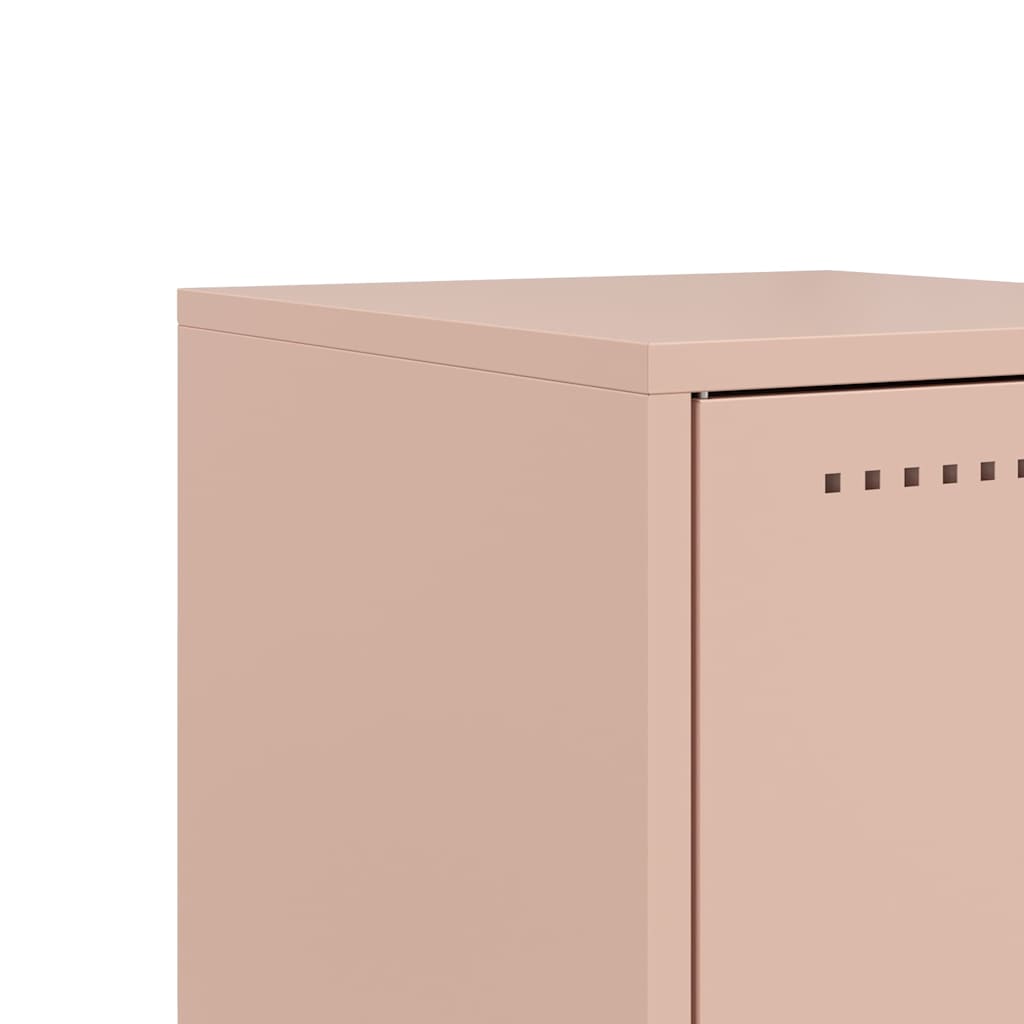 Bedside Cabinet Pink 36x38.5x43.5 cm Steel