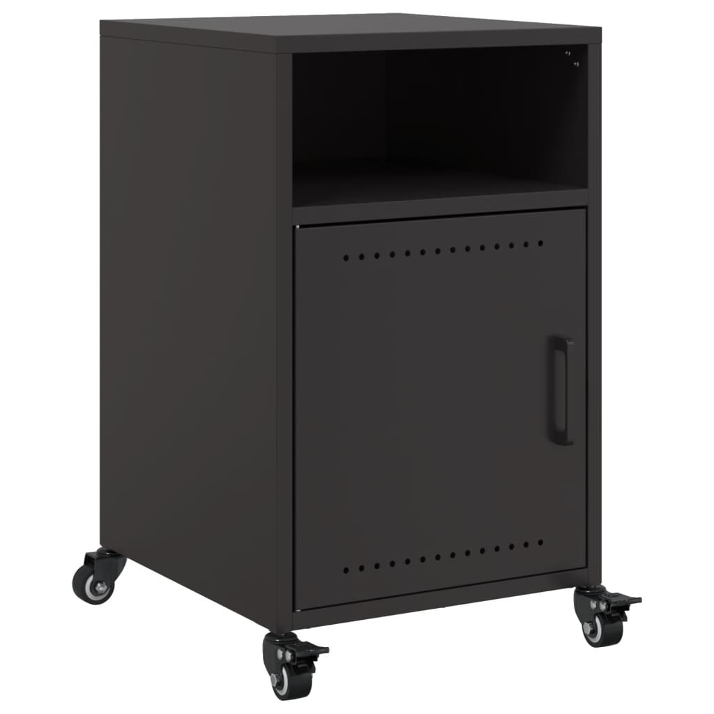 Bedside Cabinets 2 pcs Black 36x39x59 cm Steel