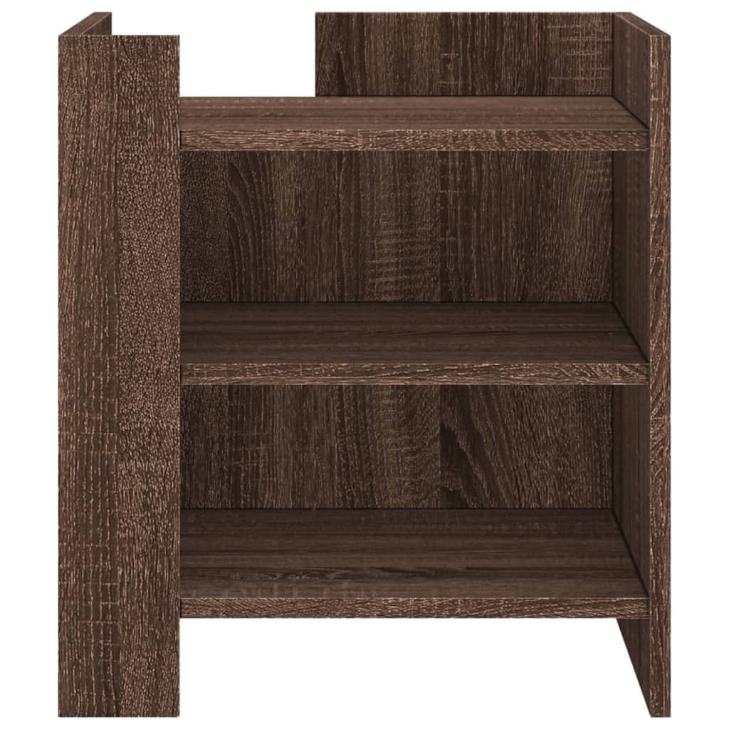 Bedside Cabinet Brown Oak 45x50x50 cm Engineered Wood
