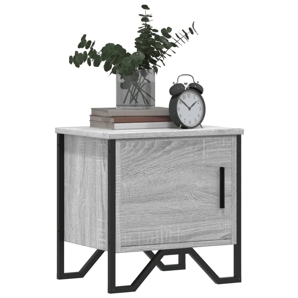 Bedside Cabinet Grey Sonoma 40x30x40 cm Engineered Wood