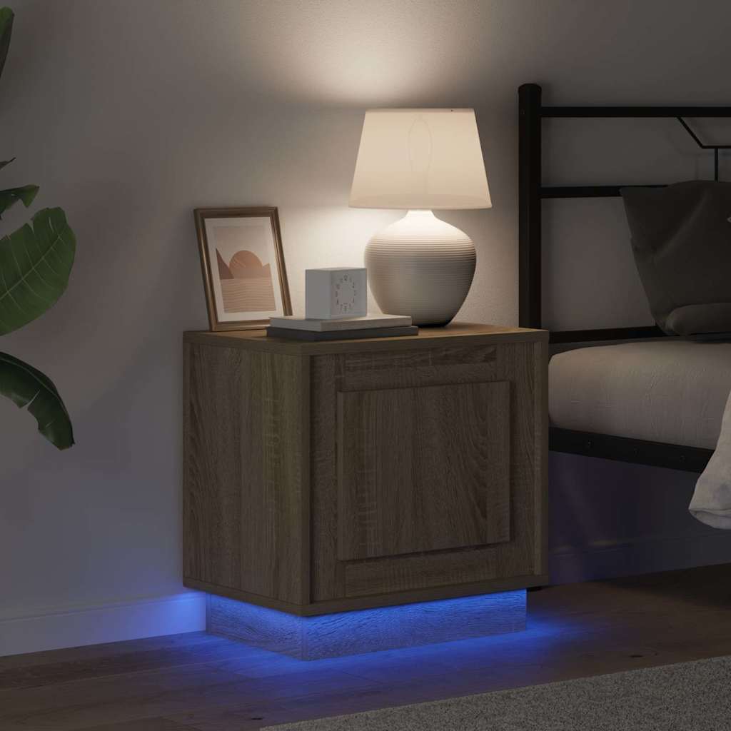 Bedside Cabinet Sonoma oak 44 x 34.5 x 45 cm Engineered wood