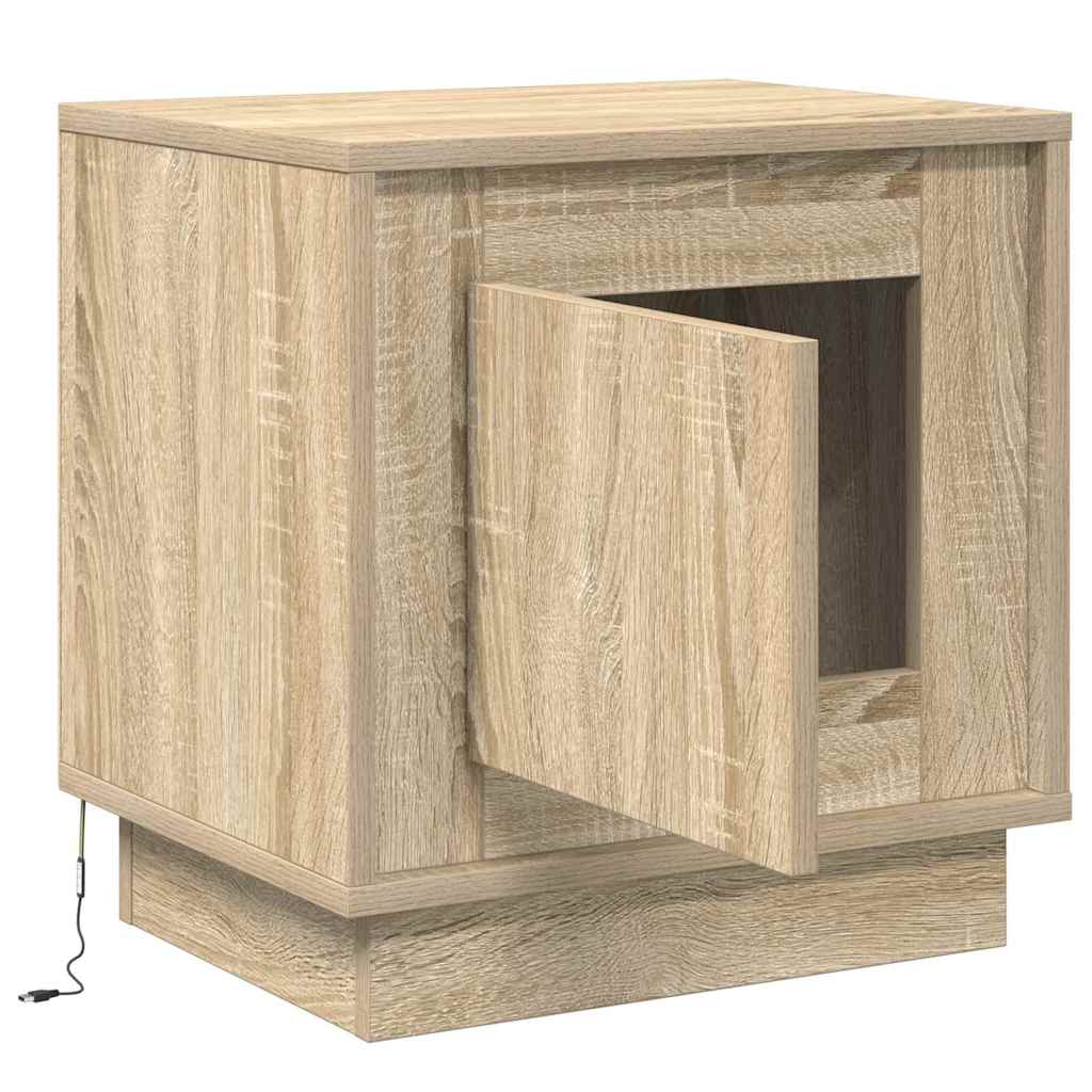 Bedside Cabinet Sonoma oak 44 x 34.5 x 45 cm Engineered wood