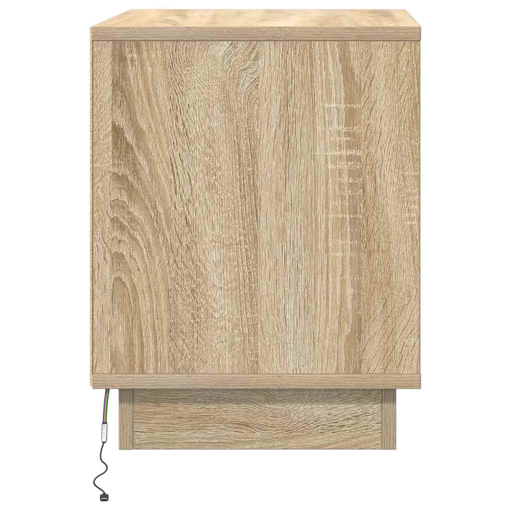 Bedside Cabinet Sonoma oak 44 x 34.5 x 45 cm Engineered wood