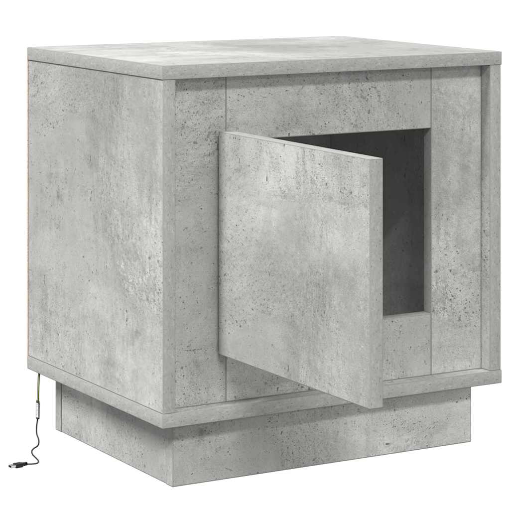 Bedside Cabinet Concrete grey 44 x 34.5 x 45 cm Engineered wood