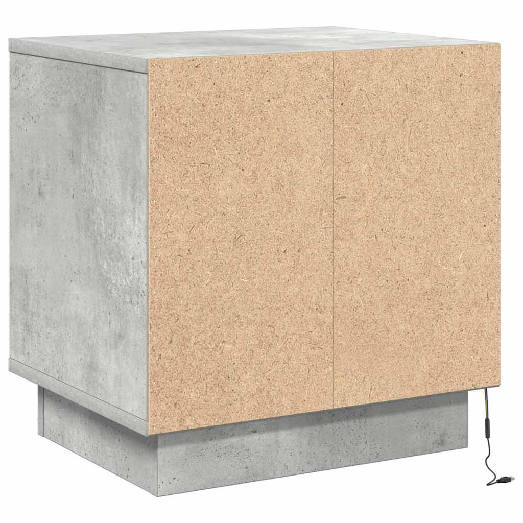 Bedside Cabinet Concrete grey 44 x 34.5 x 45 cm Engineered wood