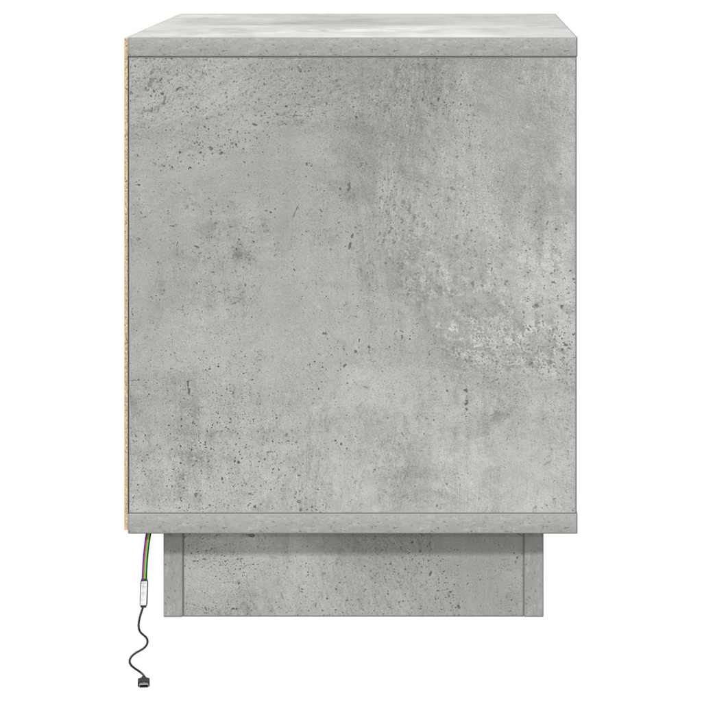 Bedside Cabinet Concrete grey 44 x 34.5 x 45 cm Engineered wood