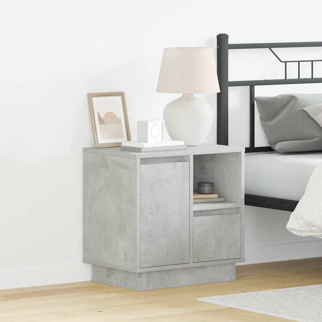 Bedside Cabinet Concrete Grey 50 x 34.5 x 50 cm Engineered wood
