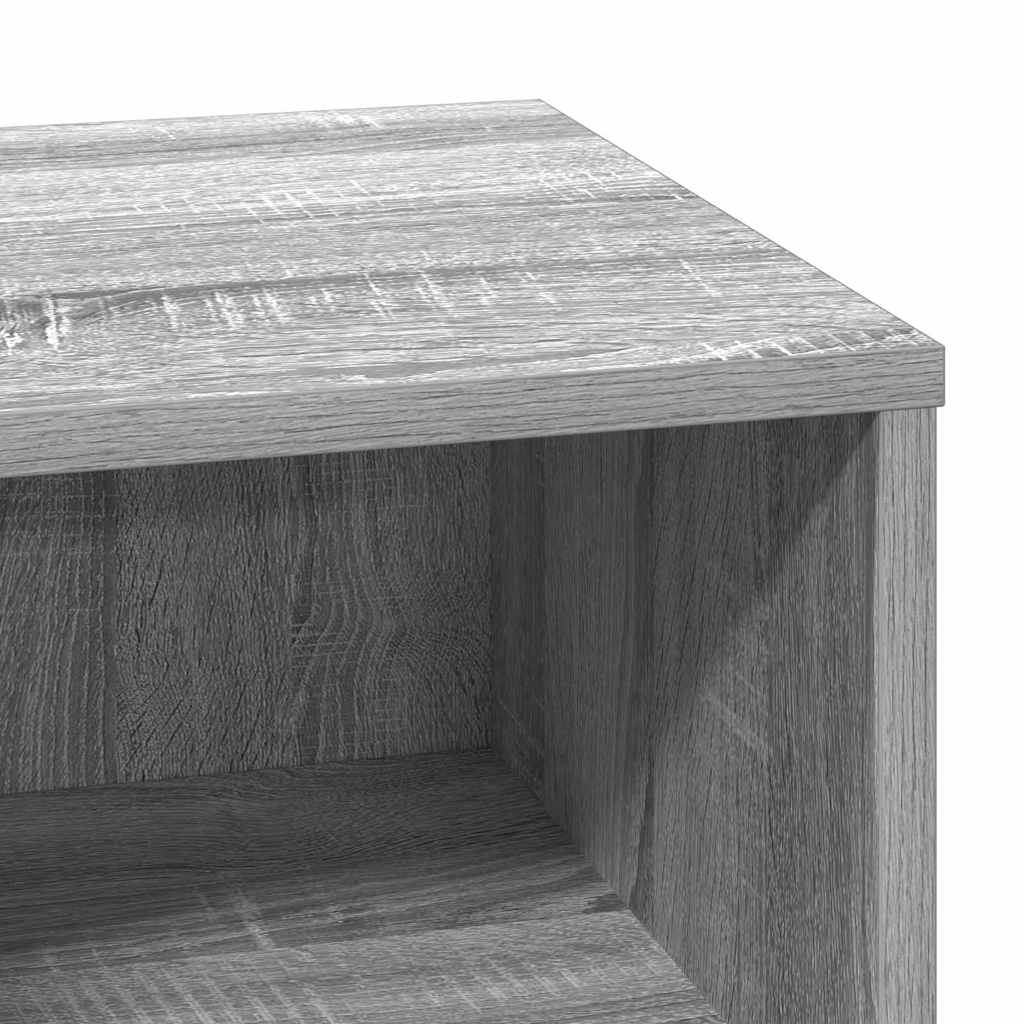 Bedside Cabinet Grey 50 x 34.5 x 50 cm Engineered wood
