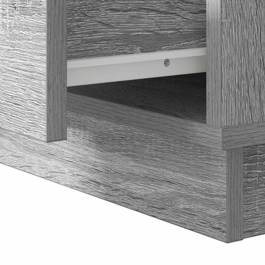 Bedside Cabinet Grey 50 x 34.5 x 50 cm Engineered wood