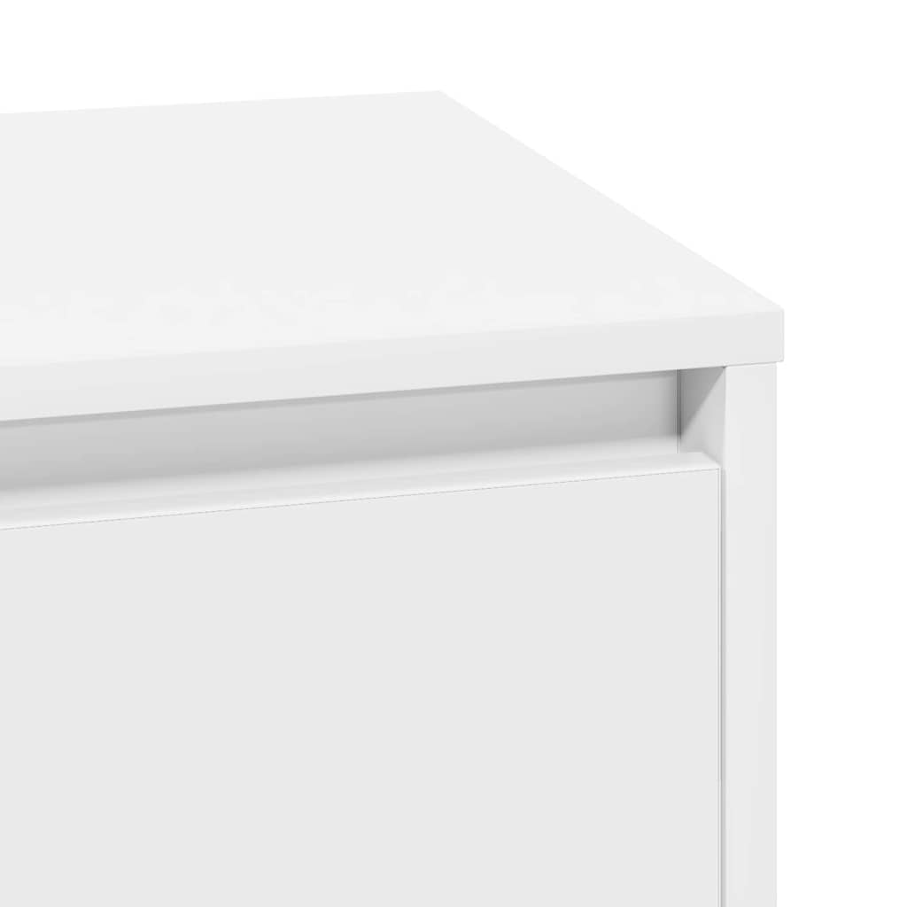Bedside Cabinet White 39 x 34.5 x 50 cm Engineered wood