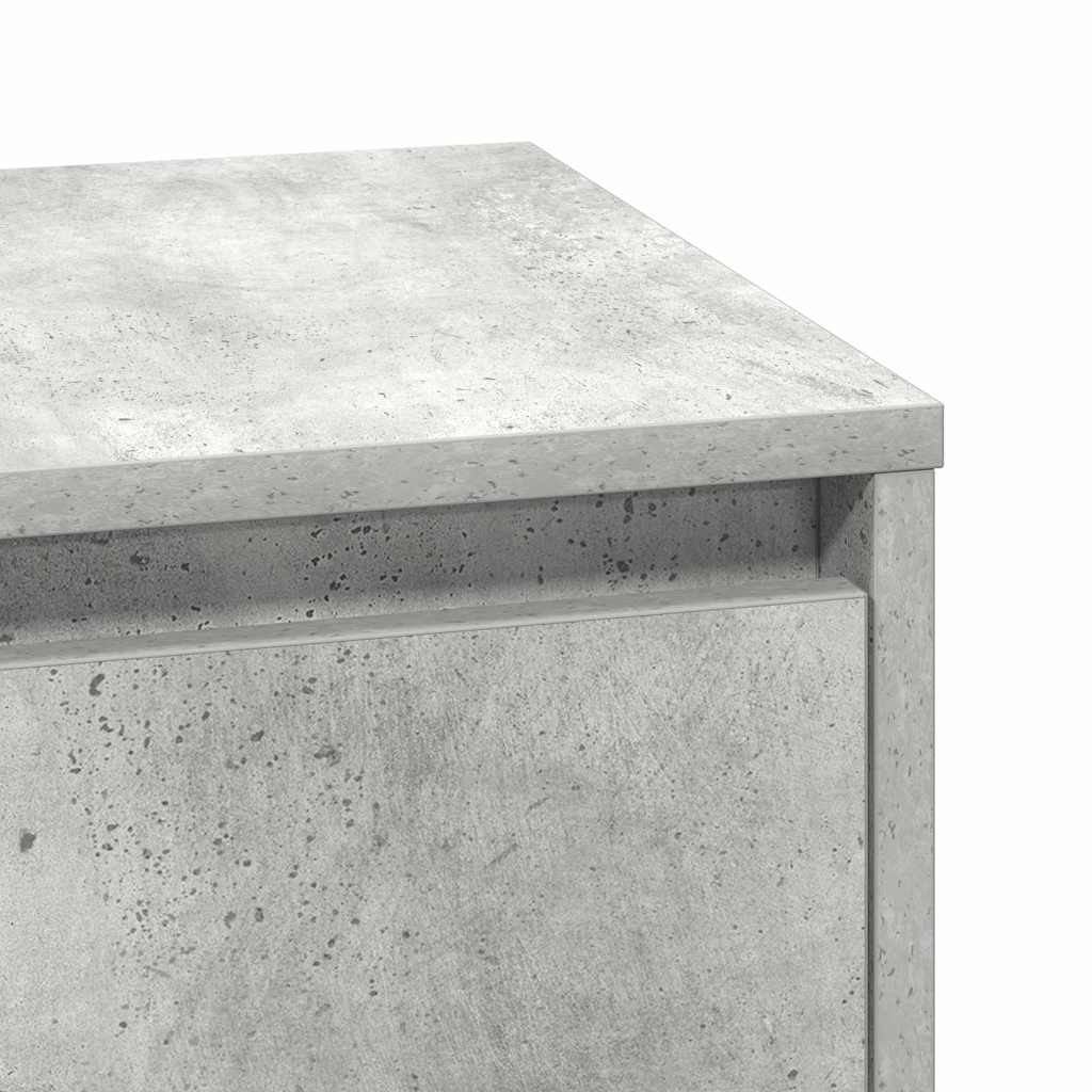 Bedside Cabinet Concrete Grey 39 x 34.5 x 50 cm Engineered wood