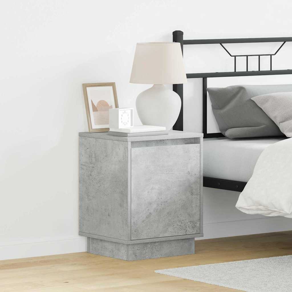 Bedside Cabinet Concrete Grey 39 x 34.5 x 50 cm Engineered wood