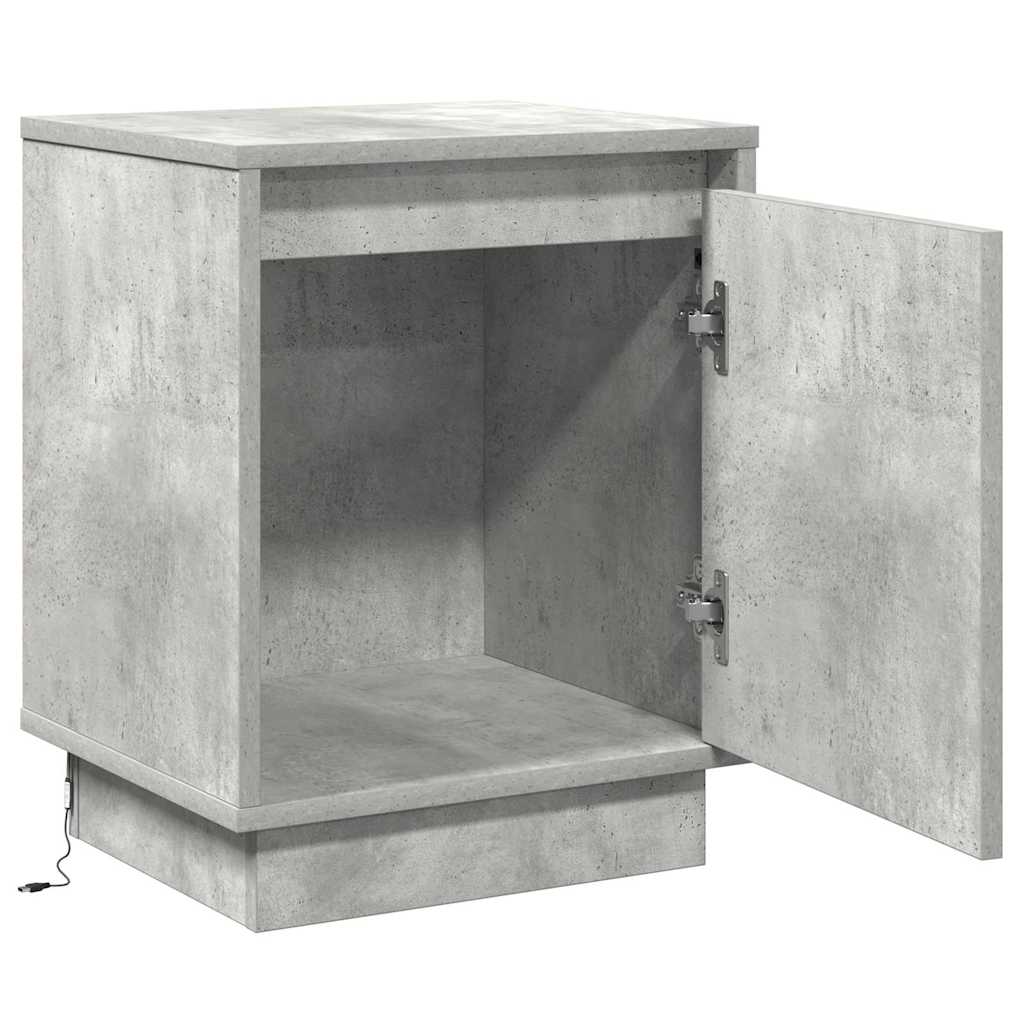 Bedside Cabinet Concrete Grey 39 x 34.5 x 50 cm Engineered wood