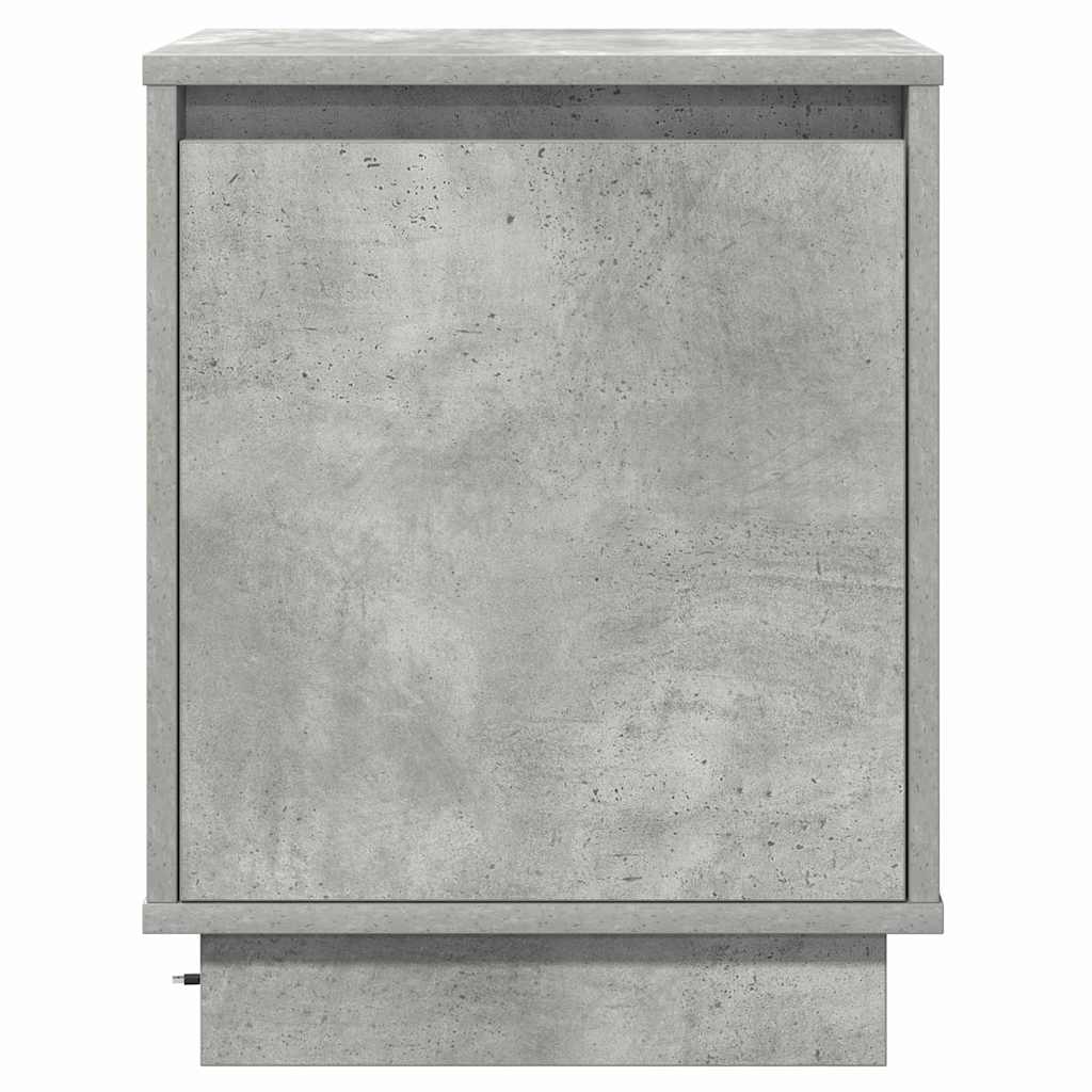 Bedside Cabinet Concrete Grey 39 x 34.5 x 50 cm Engineered wood