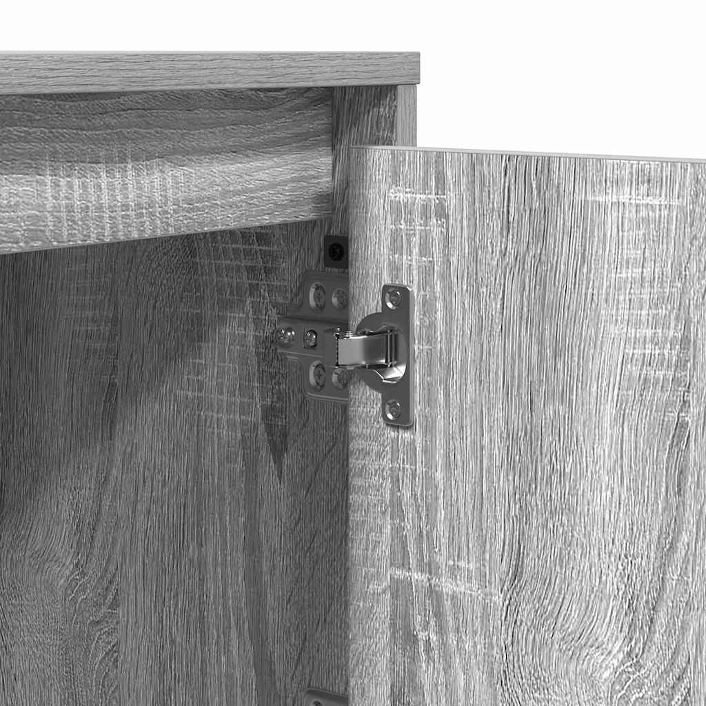 Bedside Cabinet Grey 39 x 34.5 x 50 cm Engineered wood