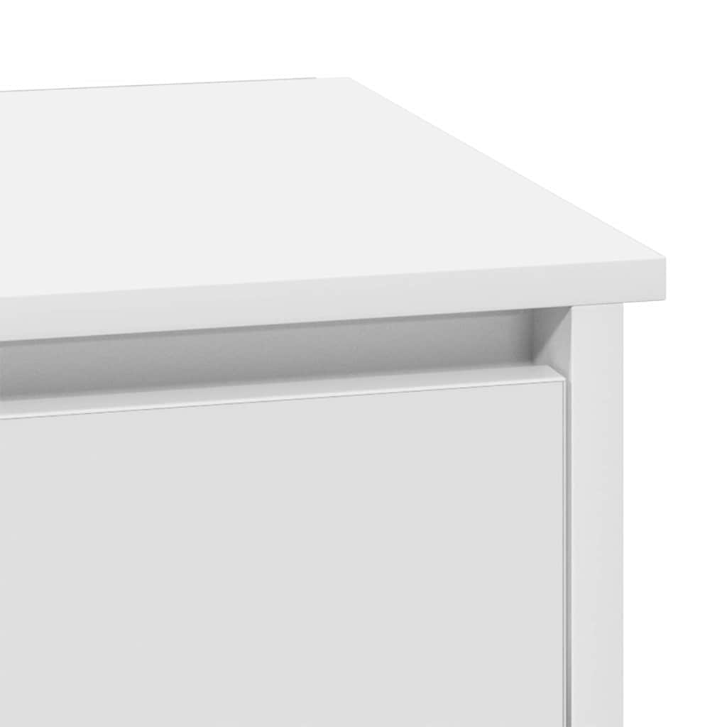 Bedside Cabinet White 39 x 34.5 x 50 cm Engineered wood
