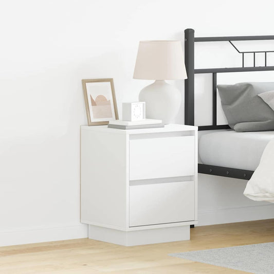 Bedside Cabinet White 39 x 34.5 x 50 cm Engineered wood