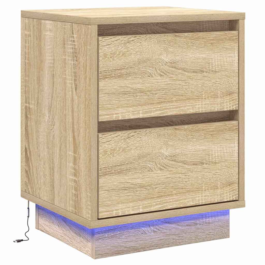 Bedside Cabinet Sonoma Oak 39 x 34.5 x 50 cm Engineered wood
