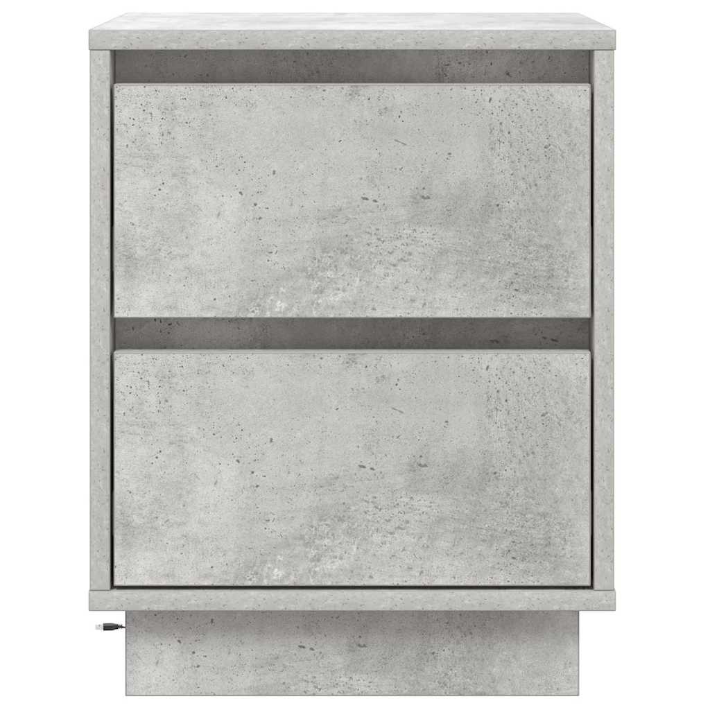 Bedside Cabinet Concrete Grey 39 x 34.5 x 50 cm Engineered wood