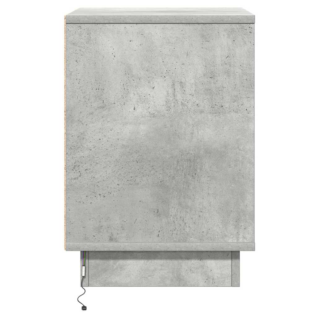 Bedside Cabinet Concrete Grey 39 x 34.5 x 50 cm Engineered wood