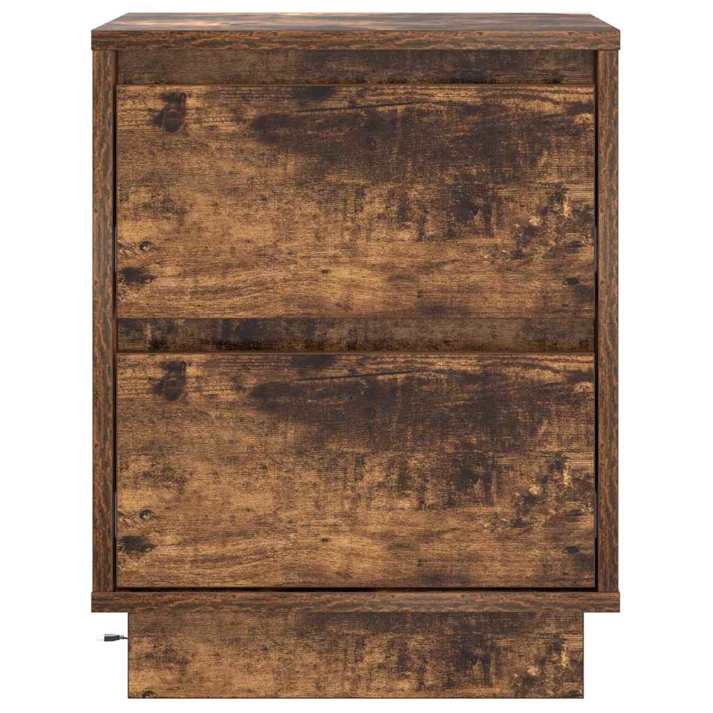 Bedside Cabinet Smoked Oak 39 x 34.5 x 50 cm Engineered wood