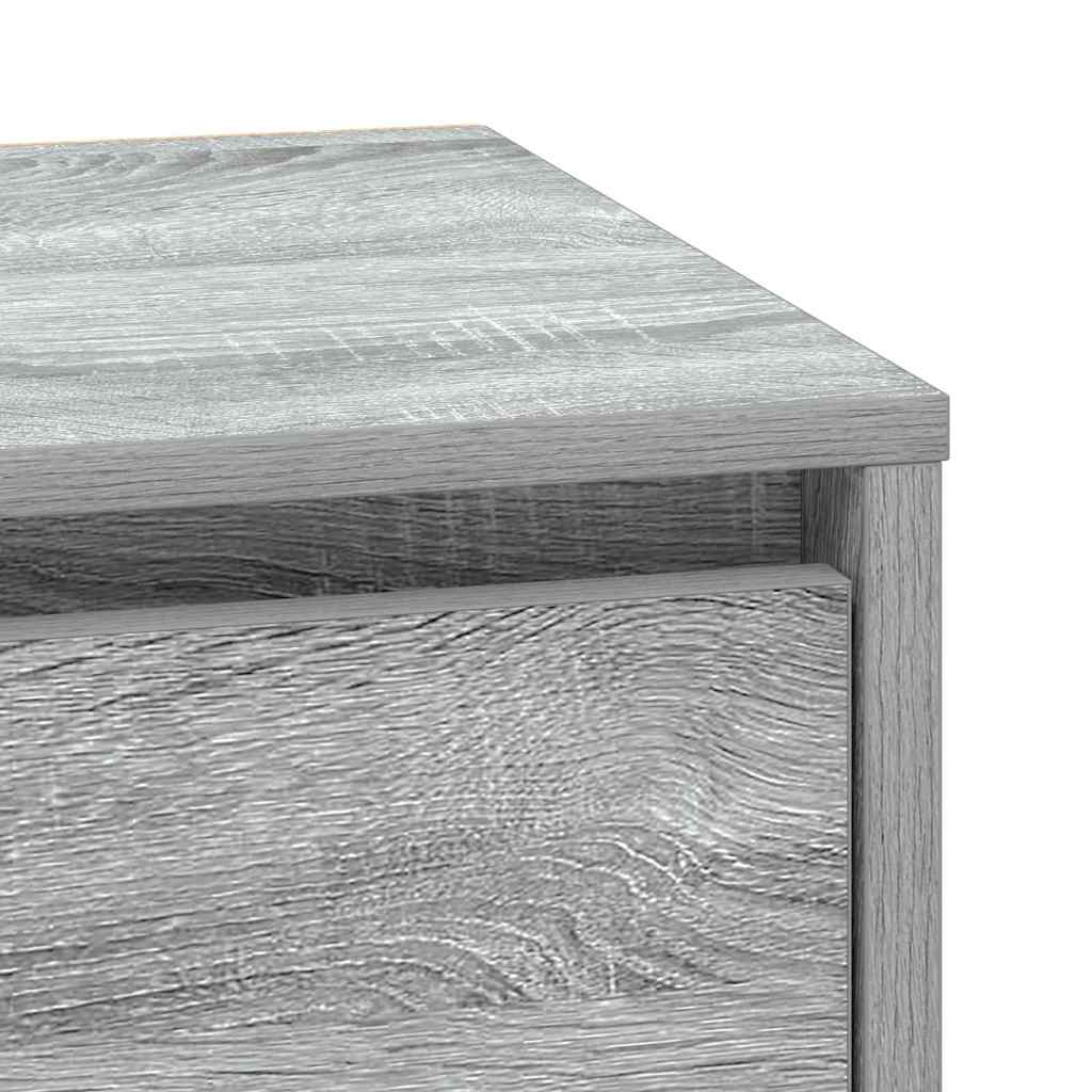 Bedside Cabinet Grey 39 x 34.5 x 50 cm Engineered wood