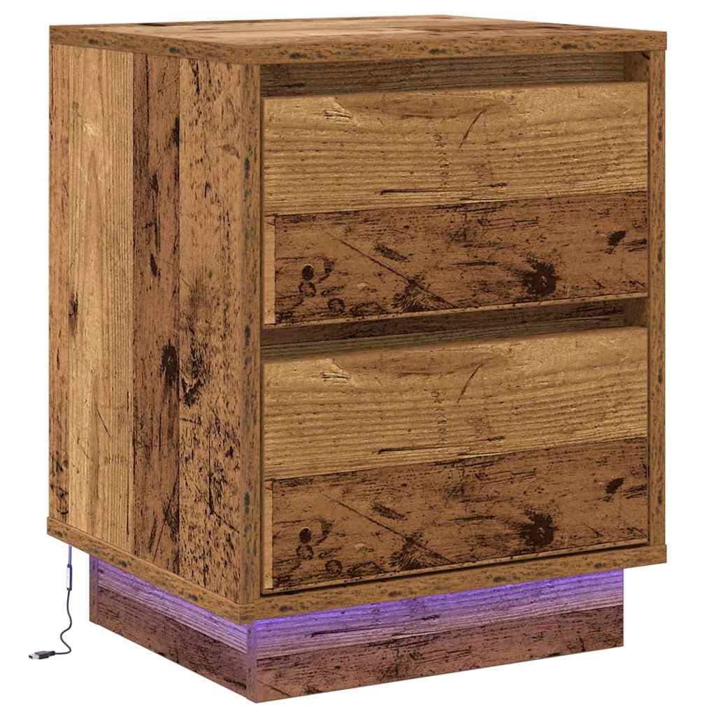 Bedside Cabinet Old Wood 39 x 34.5 x 50 cm Engineered wood