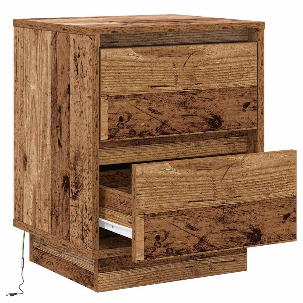 Bedside Cabinet Old Wood 39 x 34.5 x 50 cm Engineered wood