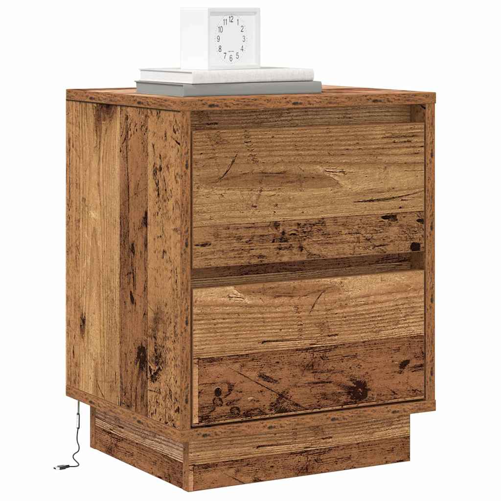 Bedside Cabinet Old Wood 39 x 34.5 x 50 cm Engineered wood