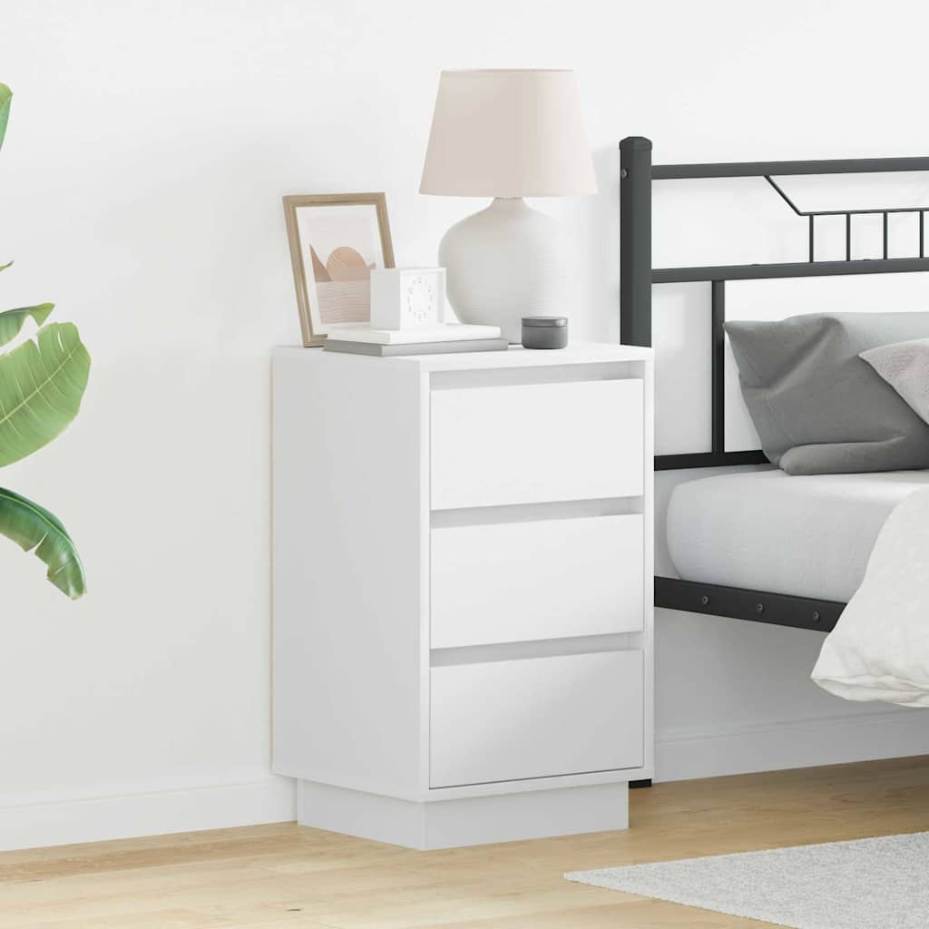 Bedside Cabinet White 39 x 34.5 x 65 cm Engineered wood