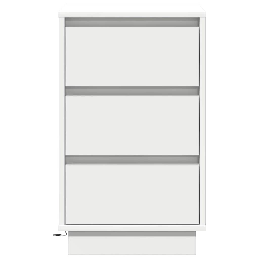 Bedside Cabinet White 39 x 34.5 x 65 cm Engineered wood